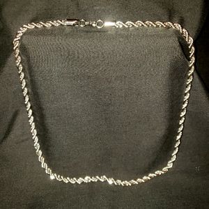 Men's Rope Chain Necklace (24 Inches) in Stainless Steel #3857663